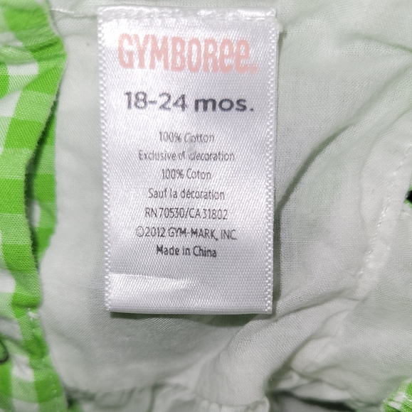 🌸 Vintage Gymboree Stunning Gingham Ruffled Floral Apron Dress - Easter Spring - Picture 5 of 8